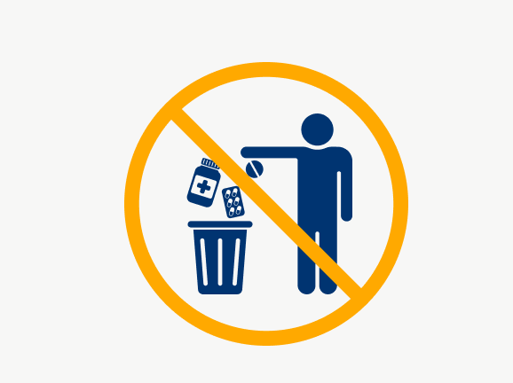 Não deitar medicamentos no lixo indiferenciado